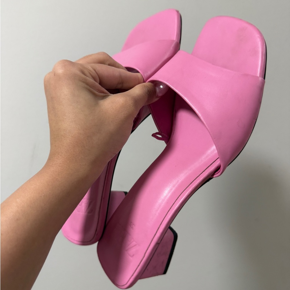 Zara Pink Heeled Sandals